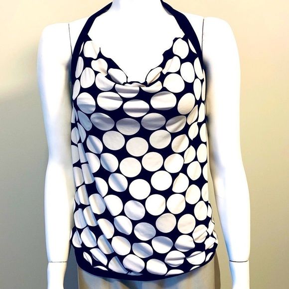 BCX Black and White Halter Top - Picture 1 of 6